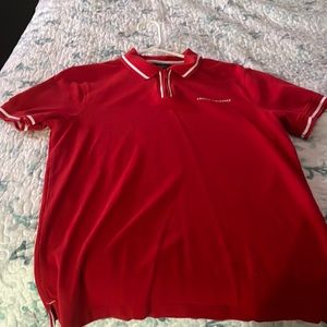 Red Armani Exchange Polo Shirt